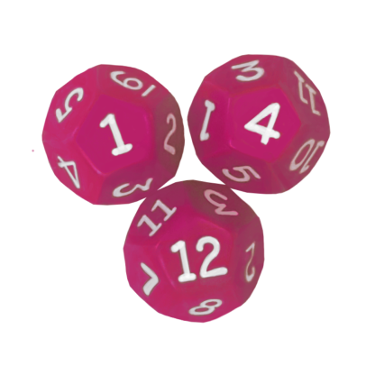 12-Sided Dice EACH - Box Cars And One Eyed Jacks